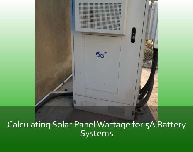 Calculating Solar Panel Wattage for 5A Battery Systems